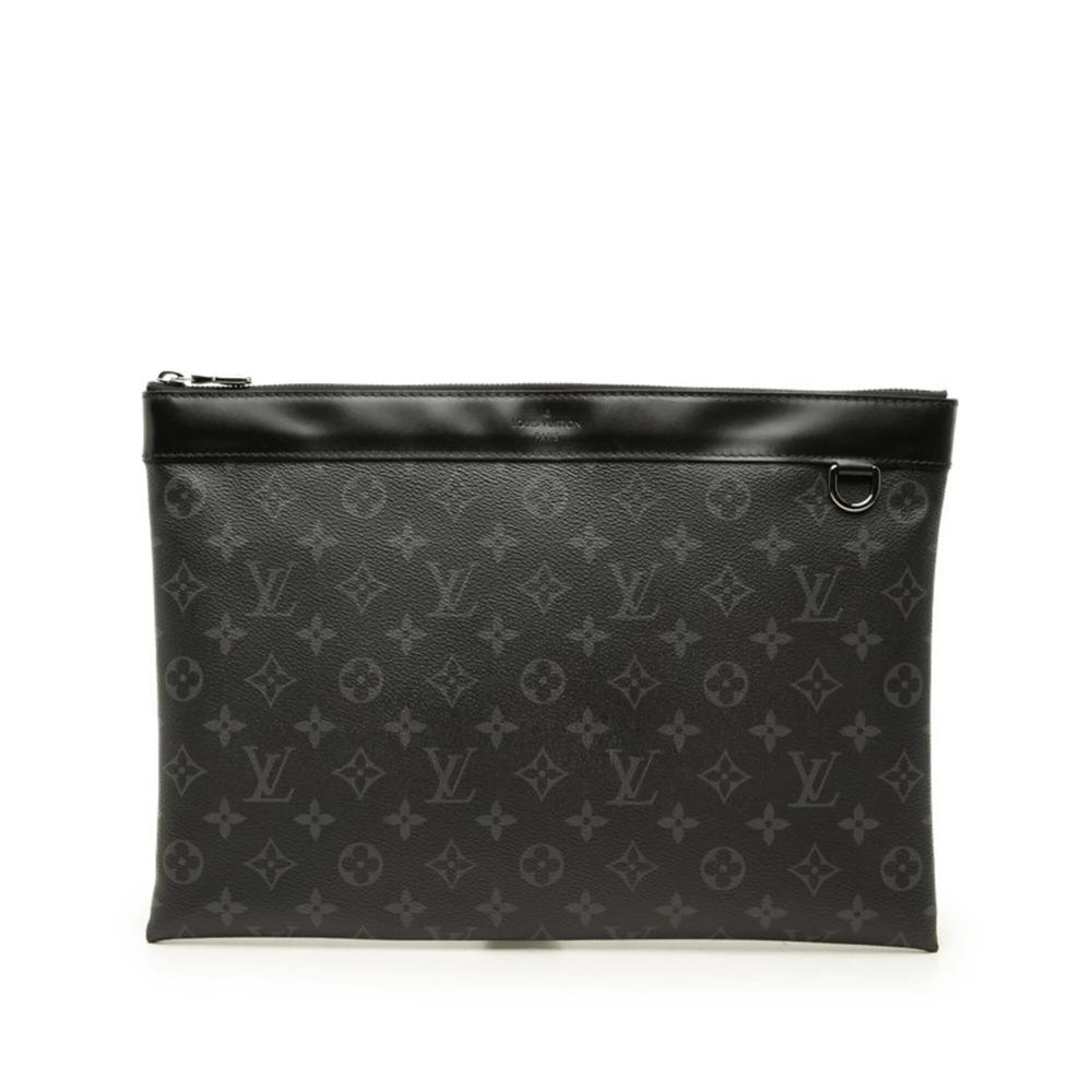 Louis Vuitton Monogram Eclipse Pochette Discovery Clutch Bag, Second M62291, ...